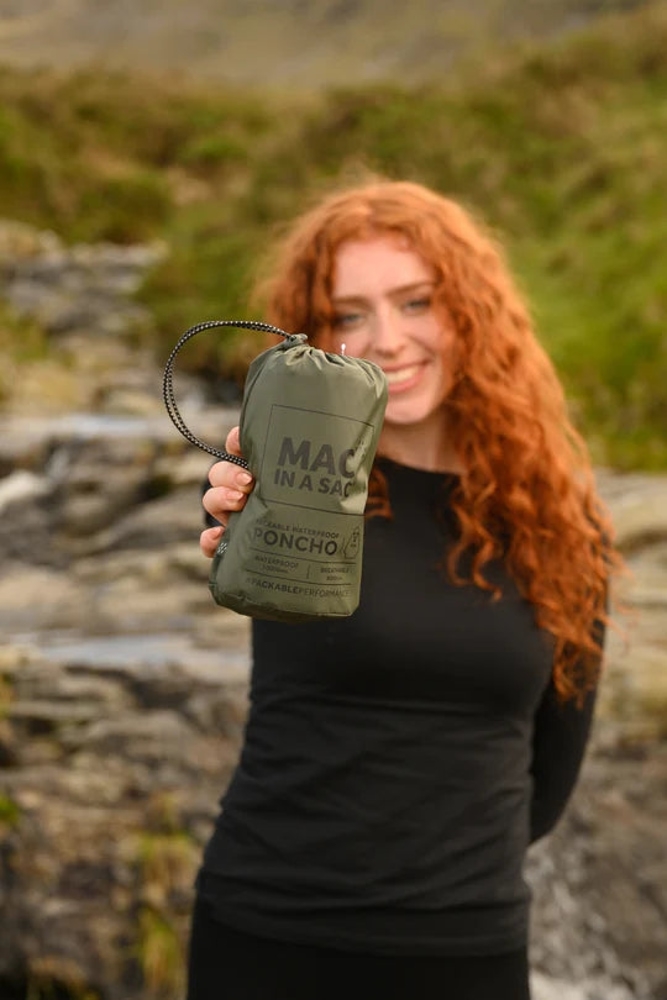 Mac in a Sac Origin 2 Waterproof Poncho Khaki