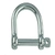 Sinox S360WO M8 316 Wide D Shackle