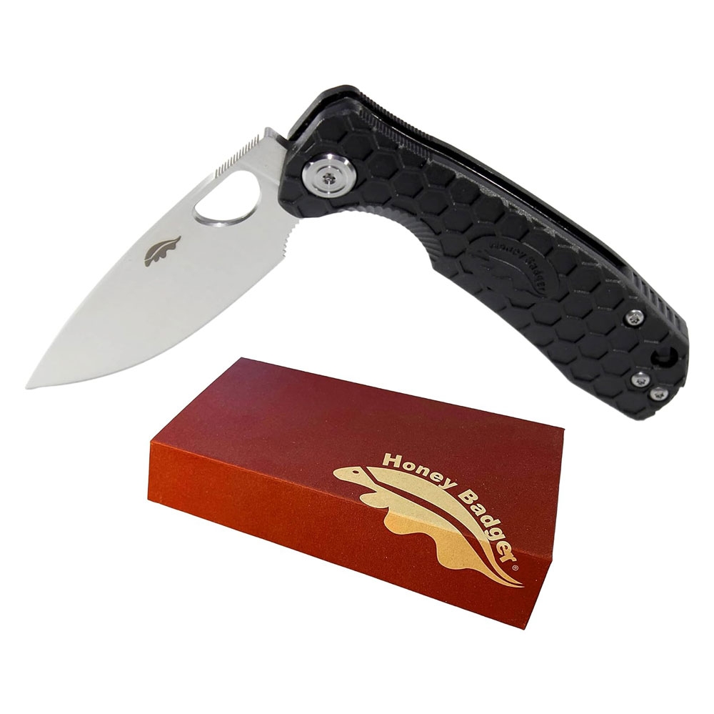 Honey Badger Drop Point Flipper Pocket Knife Large 9cm