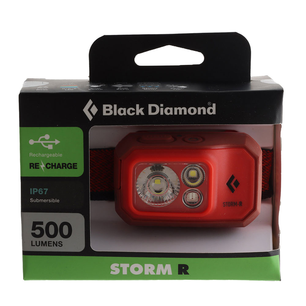 Black Diamond Storm-R Rechargeable Headlamp 500lm Red