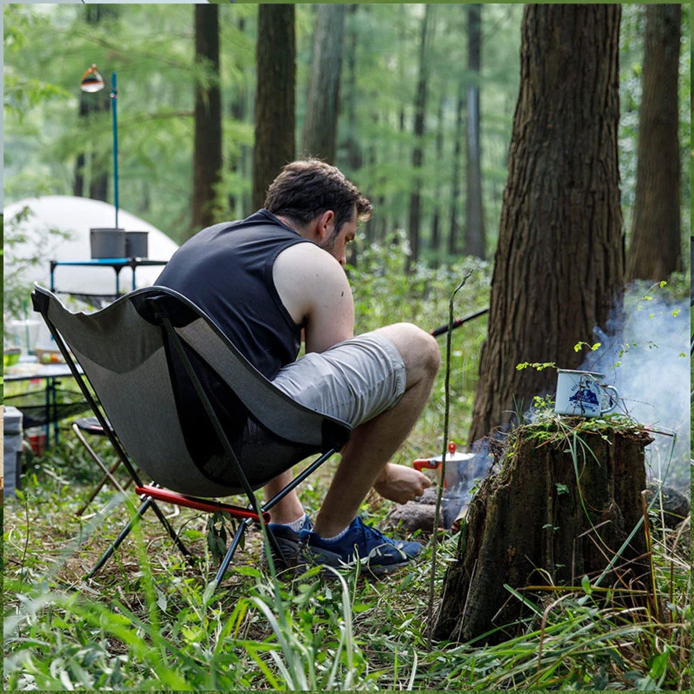 Naturehike Moon Lightweight Portable Folding Camping Chair Black