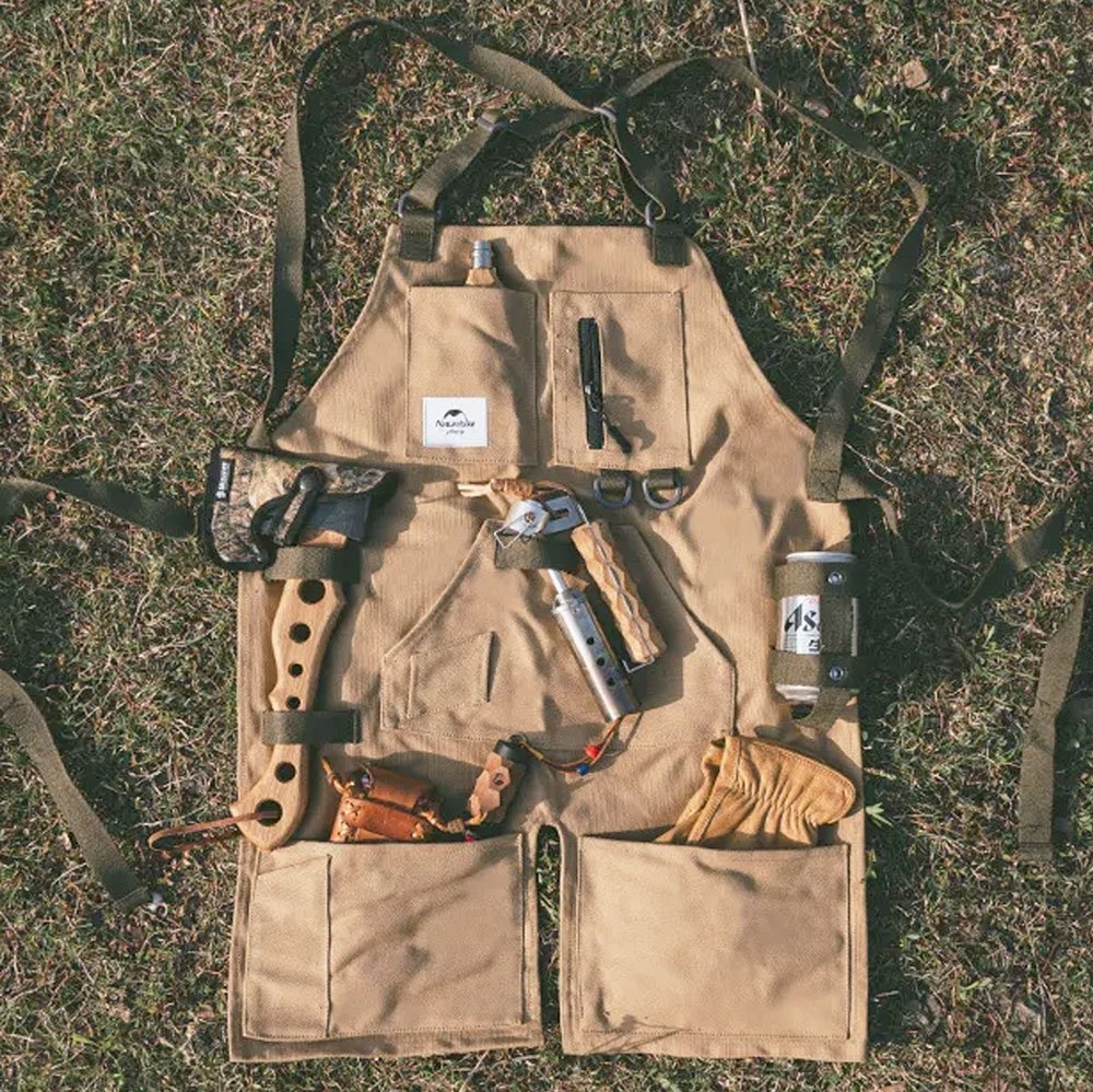 Naturehike Canvas Camping Apron Khaki