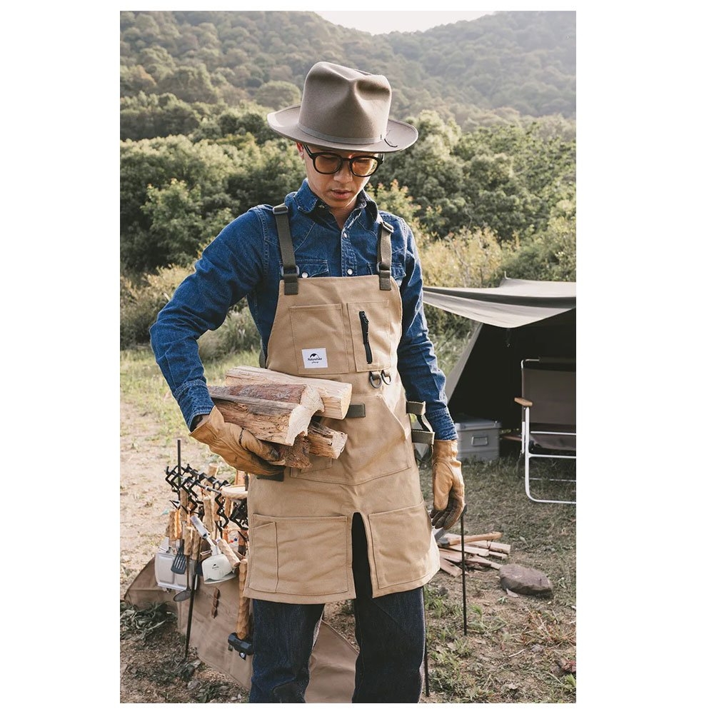 Naturehike Canvas Camping Apron Khaki