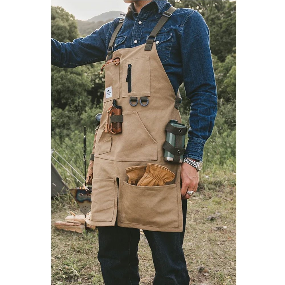 Naturehike Canvas Camping Apron Khaki