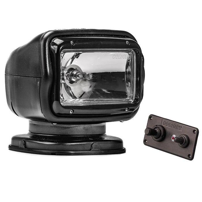 Golight Halogen Permanent Mount Spotlight with Hardwired Dash Remote Black