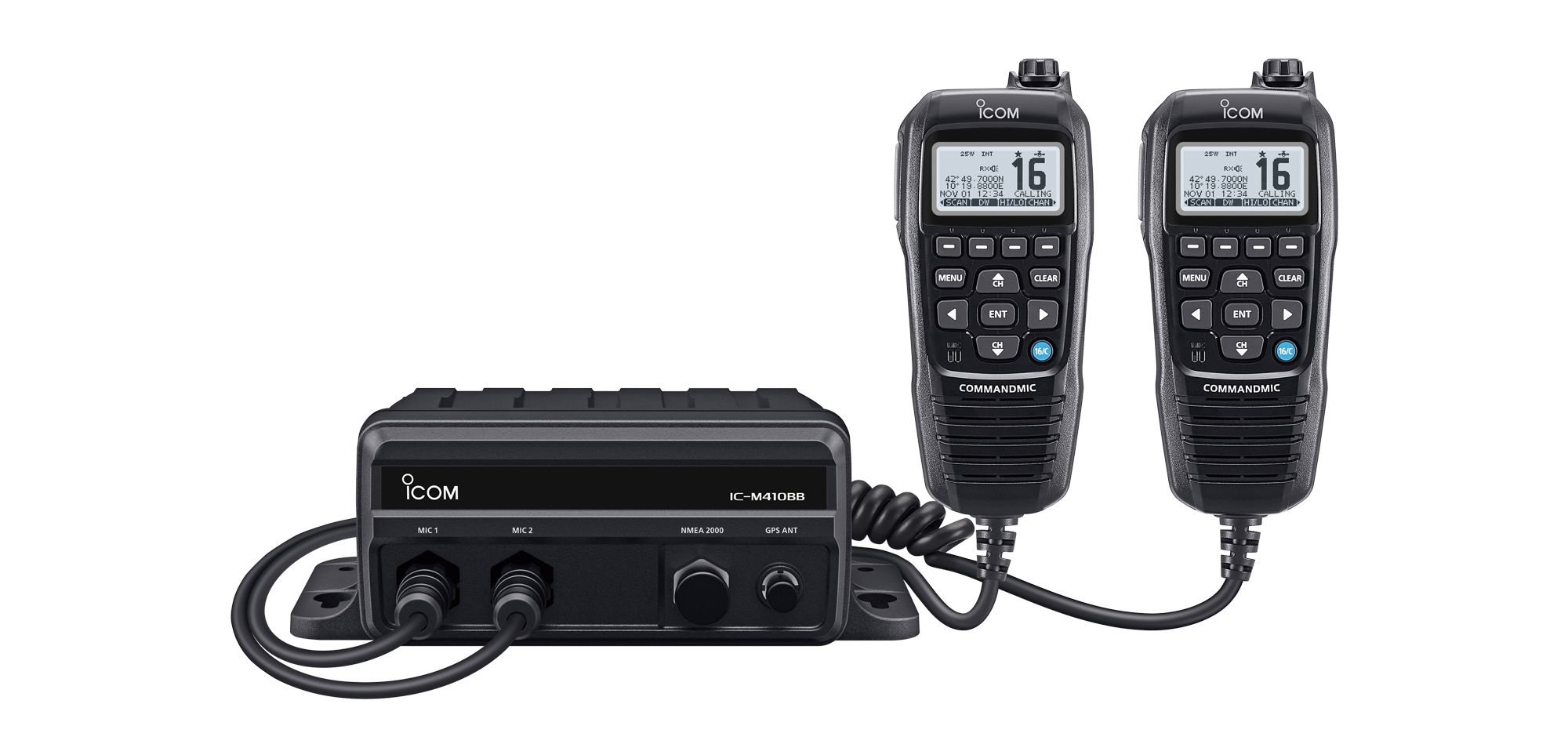 Icom IC-M410BB Fixed-Mount Marine VHF Transceiver with DSC
