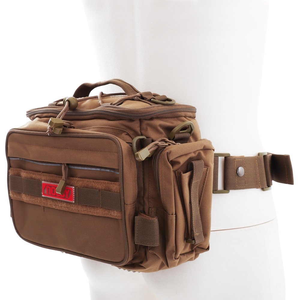 NOEBY Water Resistant Waist Tackle Bag Khaki
