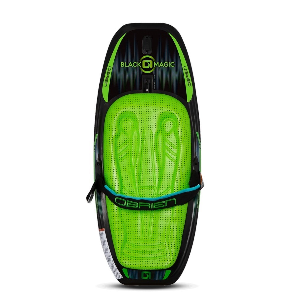 O'Brien Black Magic Kneeboard with Hook Black/Green