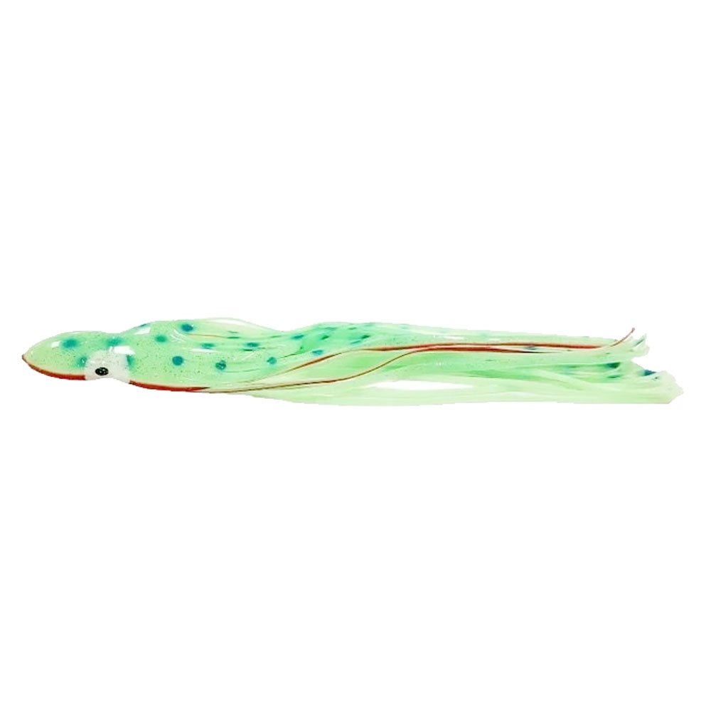 Sea Harvester Trolling Lure Replacement Skirt 35cm Lumo with Blue Dots