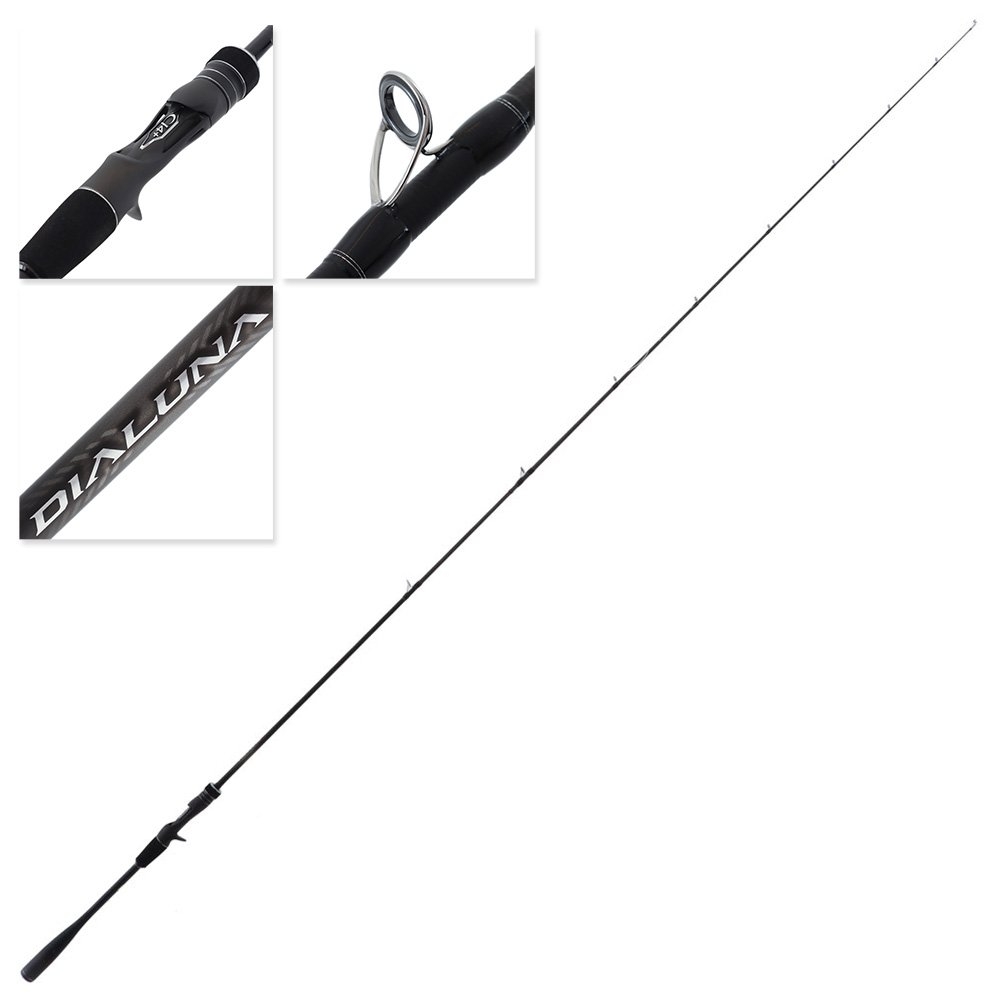Shimano Dialuna B76M Medium Baitcaster Rod 7ft 6in 8-40g PE1-2.5 2pc