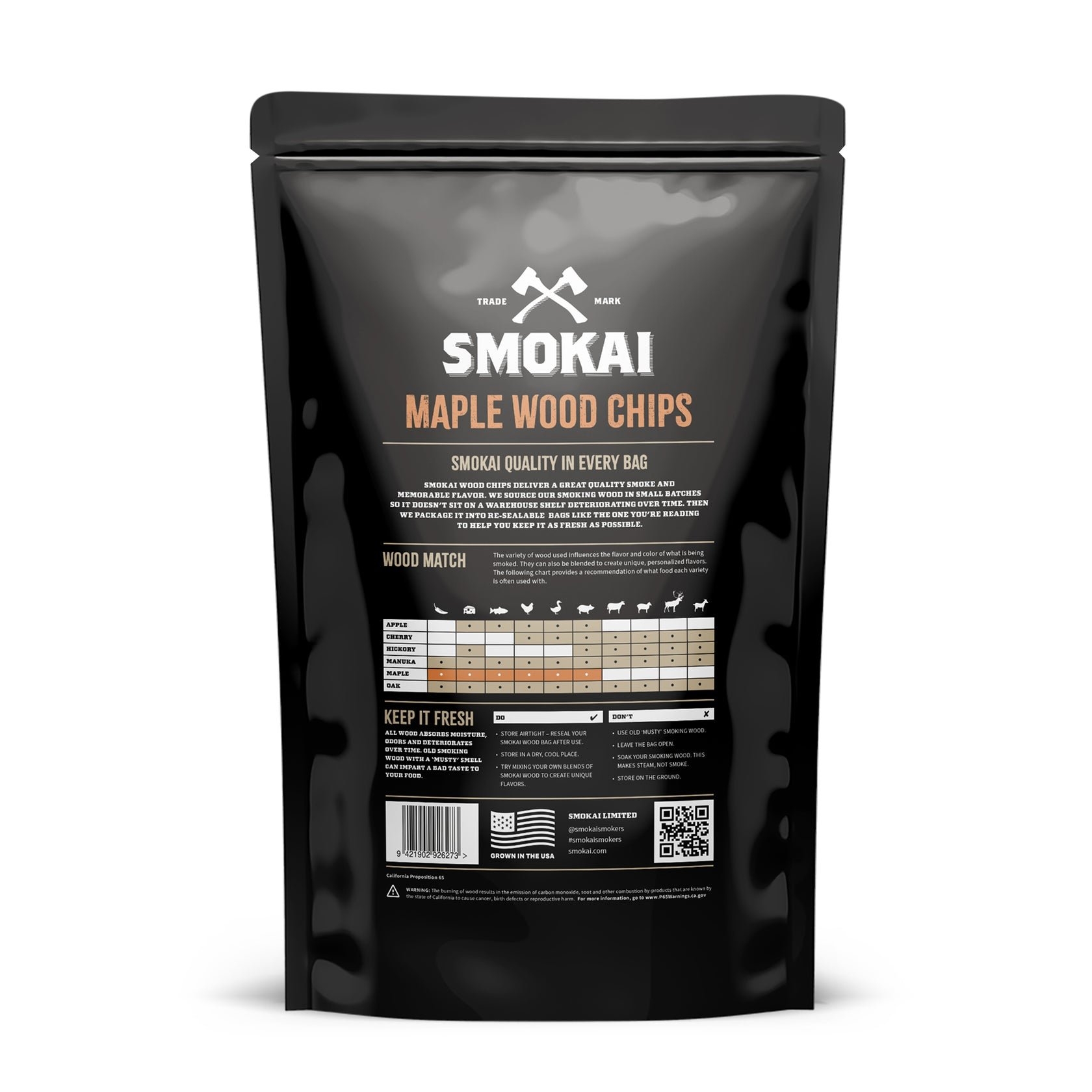 Smokai Premium Maple Wood Smoker Chips 6L