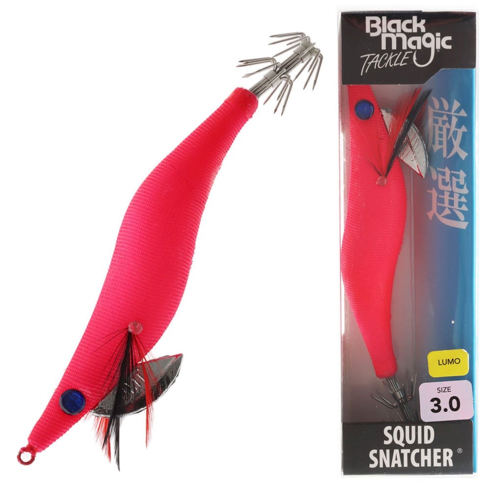 Black Magic Squid Snatcher Squid Jig Lumo Size 3 Blush Pink Glow