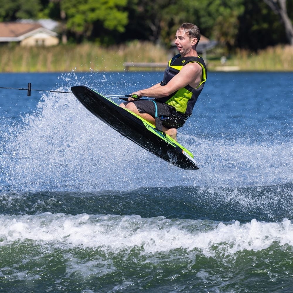 O'Brien Black Magic Kneeboard with Hook Black/Green