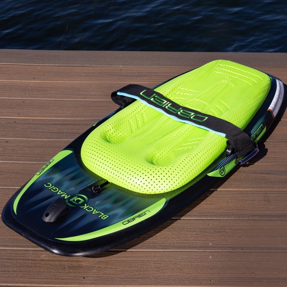 O'Brien Black Magic Kneeboard with Hook Black/Green
