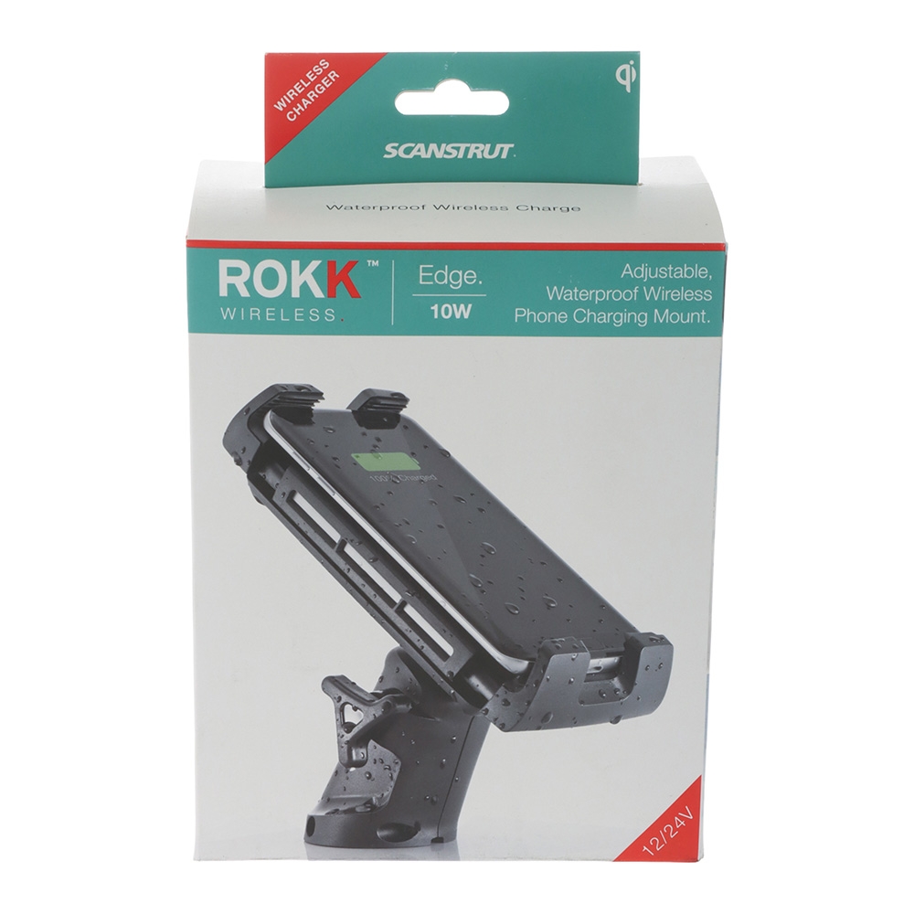 Scanstrut ROKK Edge Waterproof Wireless Smartphone Charger and Mount 10W 12/24V