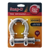 Snap-D 304 Stainless Steel Bow Shackle 19mm 3000kg Thumbnail Snap-D 304 Stainless Steel Bow Shackle 19mm 3000kg