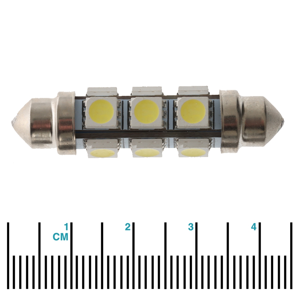 LED Festoon Bulb Cool White 44mm 100LM 12VDC