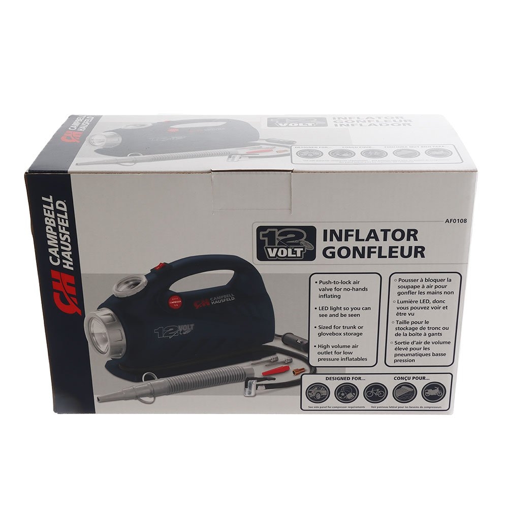 Campbell Hausfeld Inflator Electric Air Pump with LED Torch 12V 150PSI