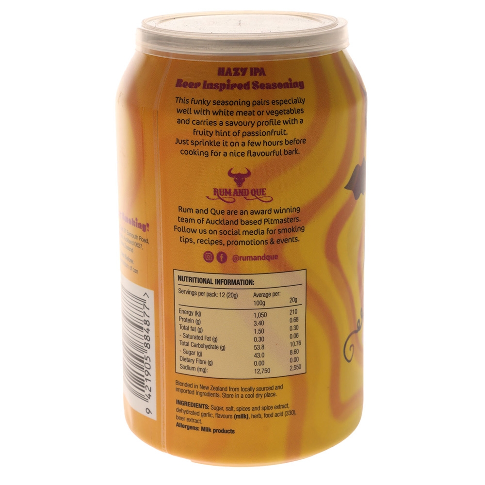 Rum and Que Hazy IPA BBQ Seasoning Shaker 240g
