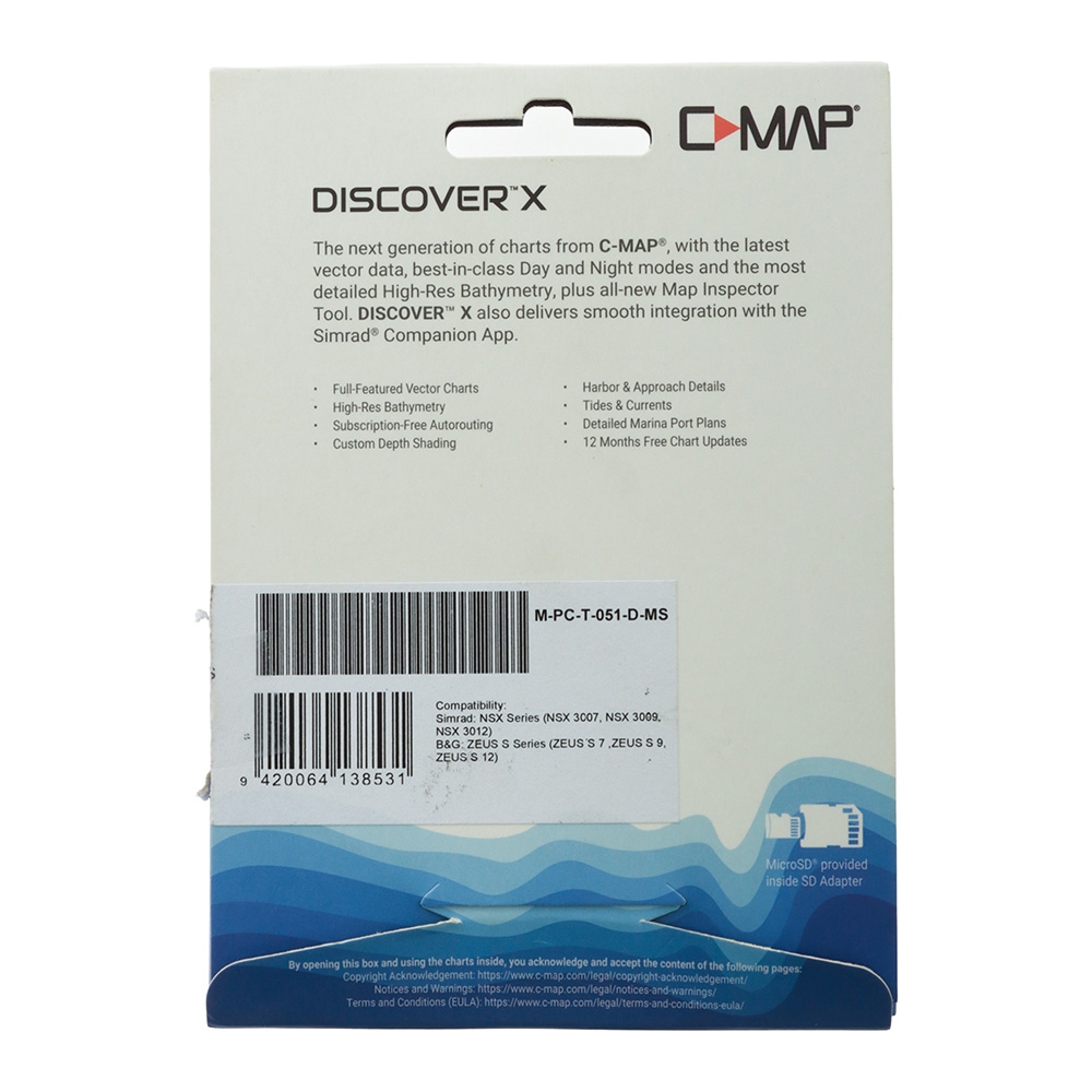 C-MAP Discover X Chart Card Pacific Territories SD/MSD