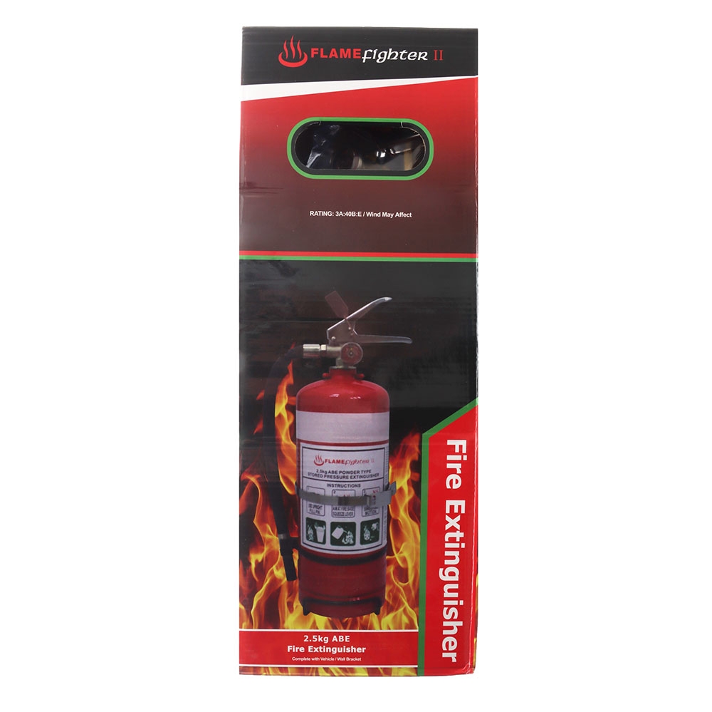 Flamefighter ABE Dry Powder Type Fire Extinguisher 2.5kg 3A:40B:E