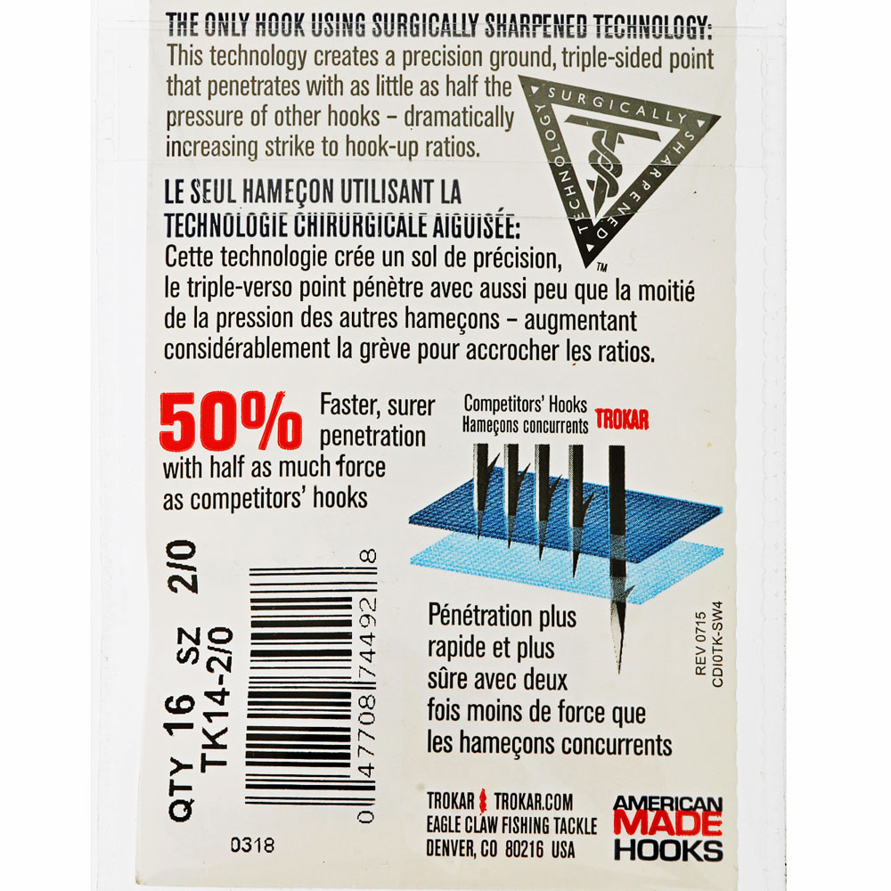 Trokar TK14 Saltwater Octopus Hooks 3/0 Qty 14