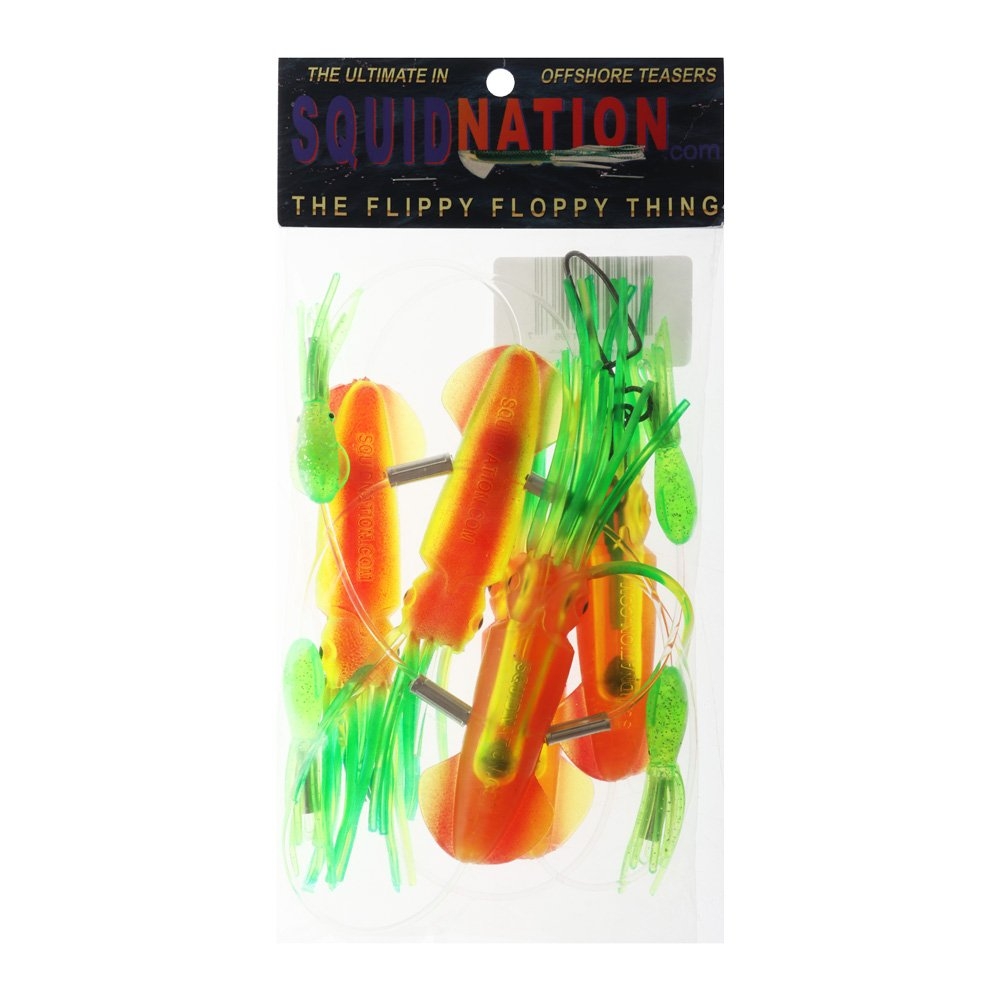 Squidnation Mini Flippy Floppy Teaser Rasta and Green