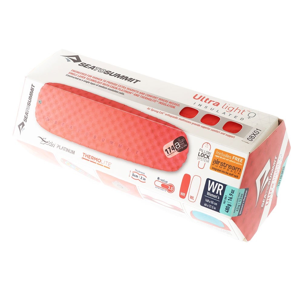 Sea to Summit Womens Ultralight Insulated Mat Coral Regular