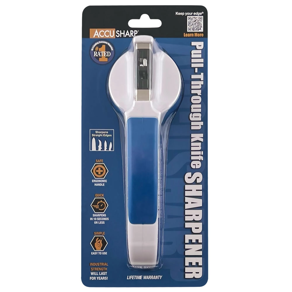 AccuSharp Pull-Through Knife Sharpener White / Blue AccuSharp Pull-Through Knife Sharpener White / Blue