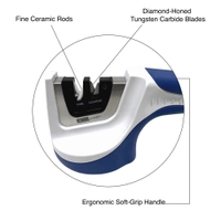 AccuSharp Pull-Through Knife Sharpener White / Blue Thumbnail AccuSharp Pull-Through Knife Sharpener White / Blue