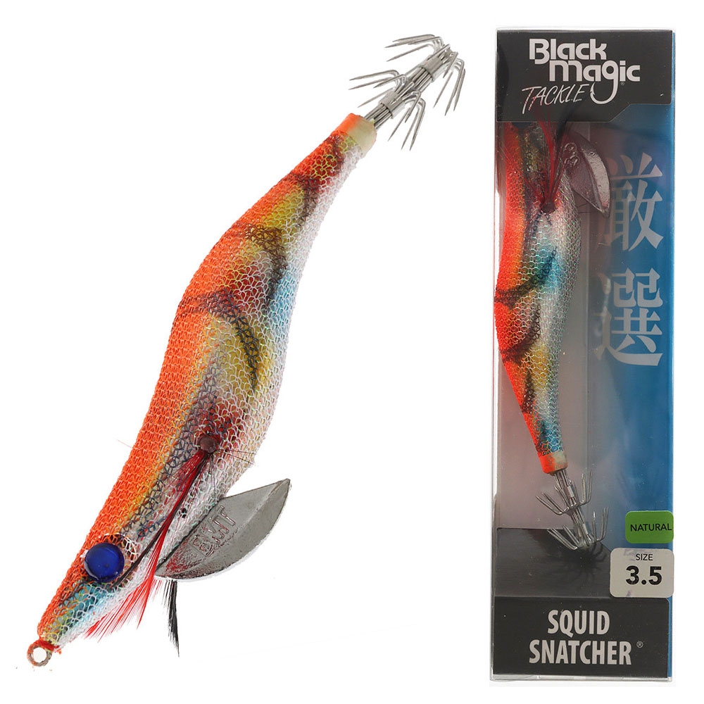 Black Magic Squid Snatcher Squid Jig Lumo Size 3.5 Mardi Gras