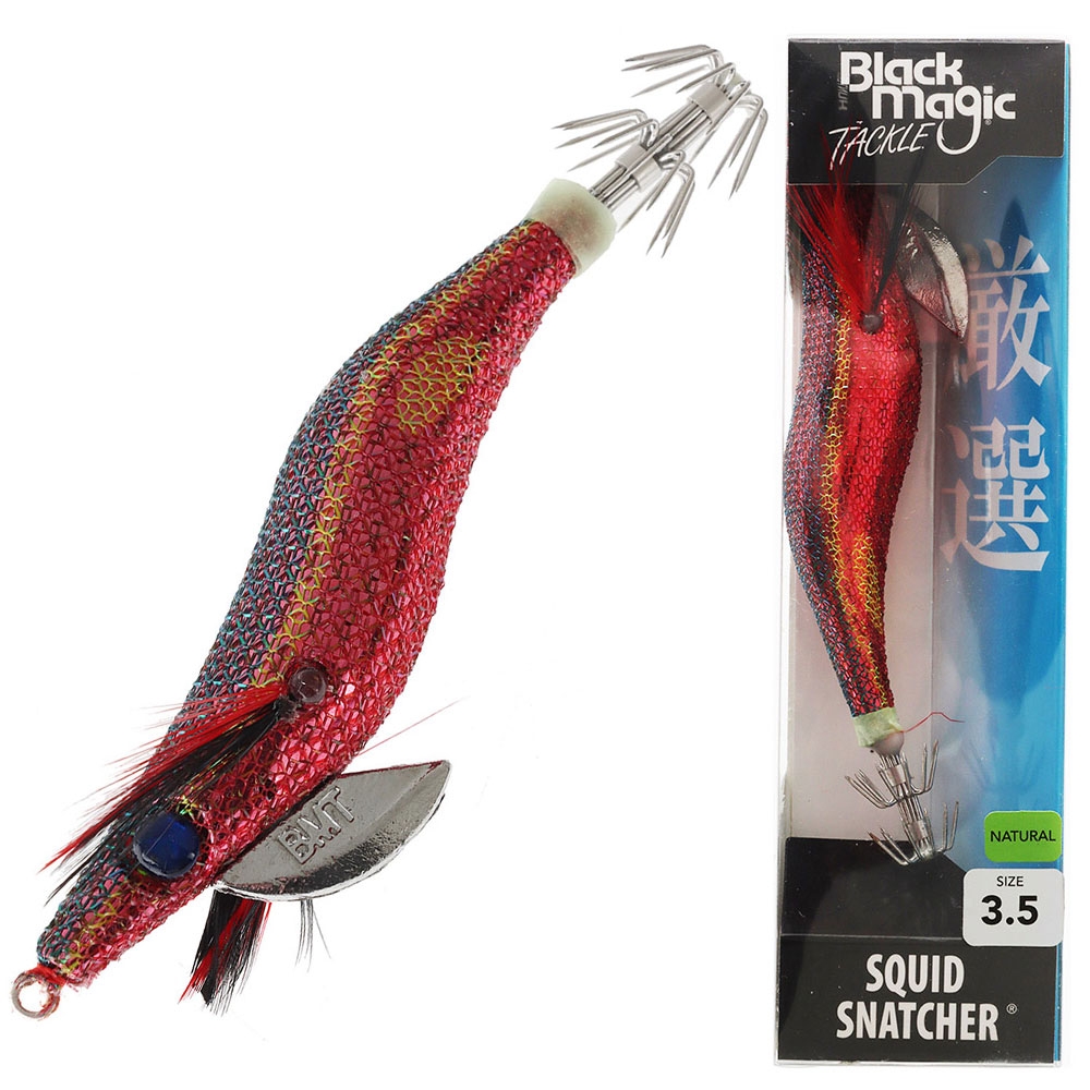 Black Magic Squid Snatcher Squid Jig Lumo Size 3.5 Copper