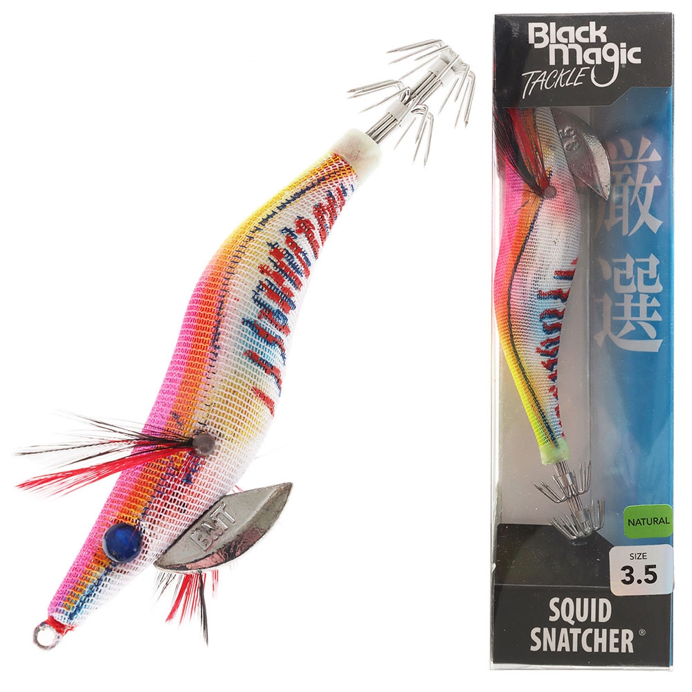 Black Magic Squid Snatcher Squid Jig Lumo Size 3.5 Party Time