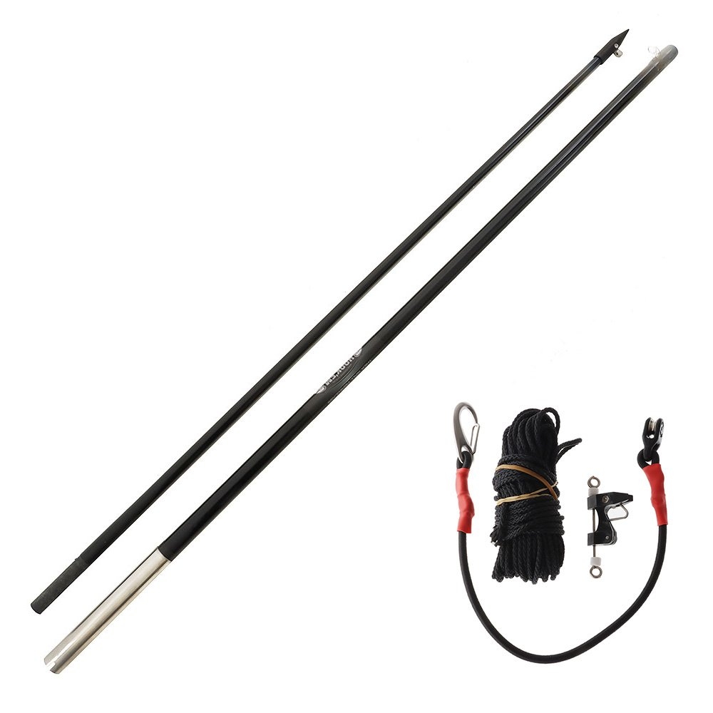 Hook’em Black Shotgun Straight Outrigger Pole 3m