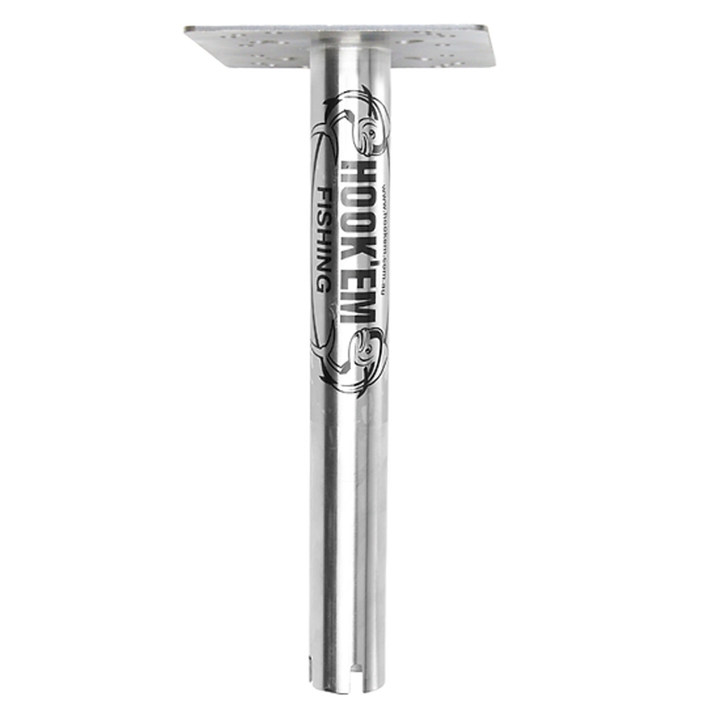 Hook'em Stainless Downrigger Mount Base Heavy Duty Vertical