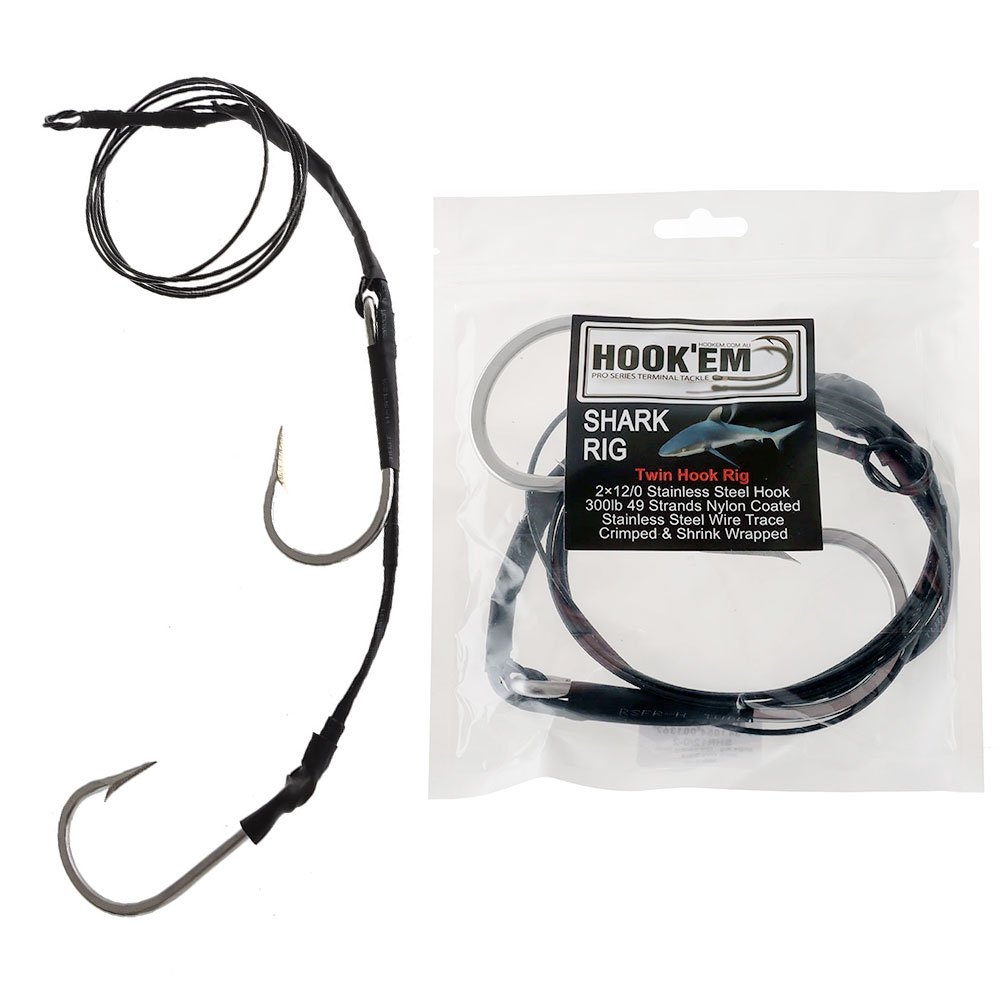 Hook'em Double Hook Shark Game Rig 12/0 300lb