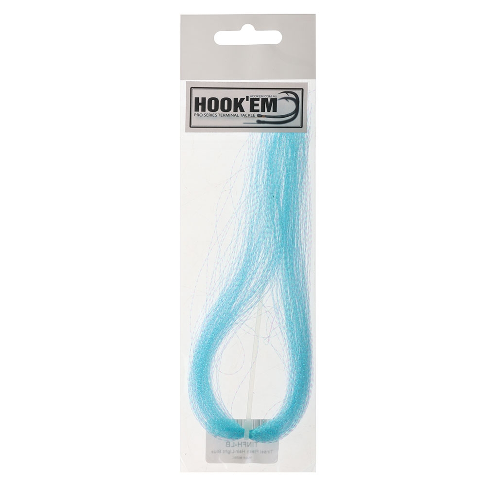 Hook'em Tinsel Flash Hair Light Blue