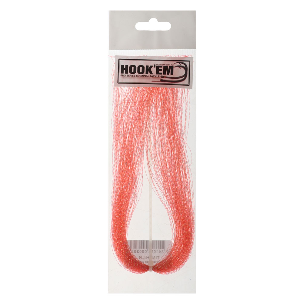 Hook'em Tinsel Flash Hair Light Red