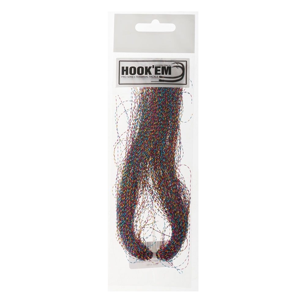 Hook'em Tinsel Flash Hair Rainbow