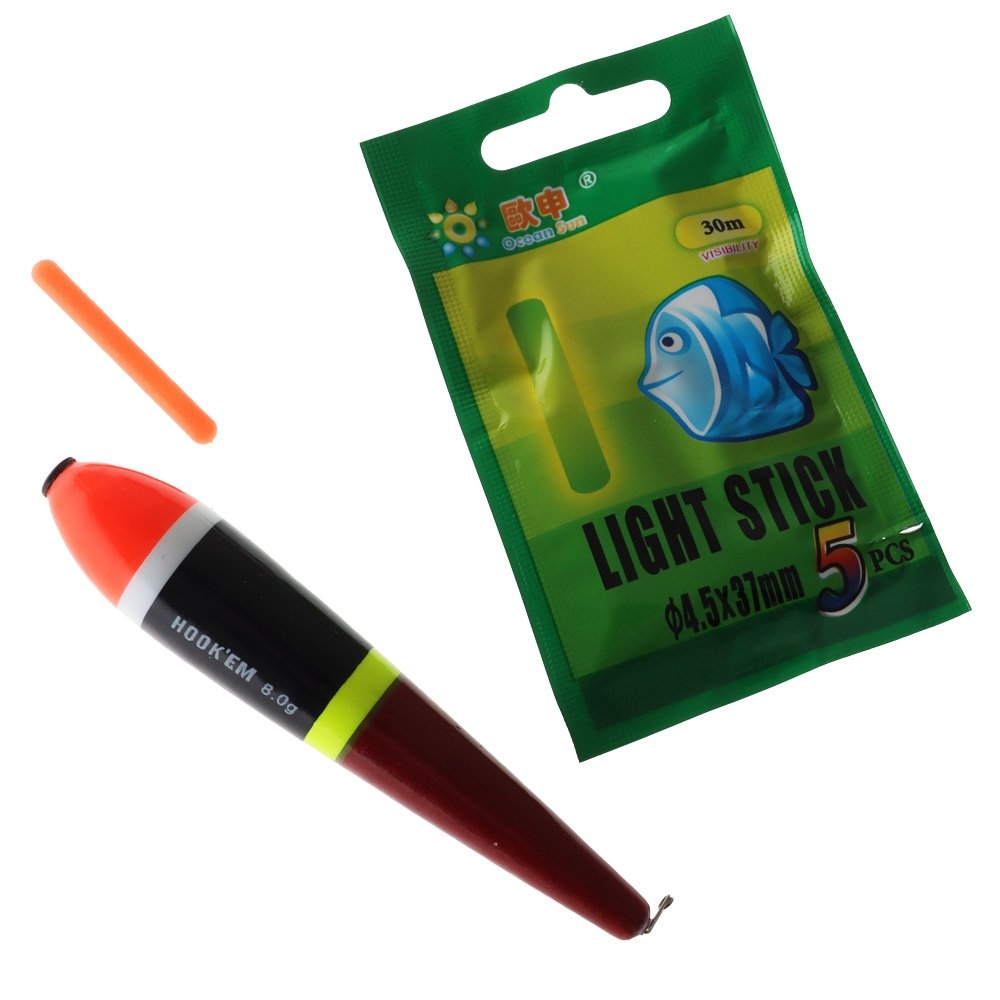 Hook'em Pencil Style Float with Glow Sticks 8g
