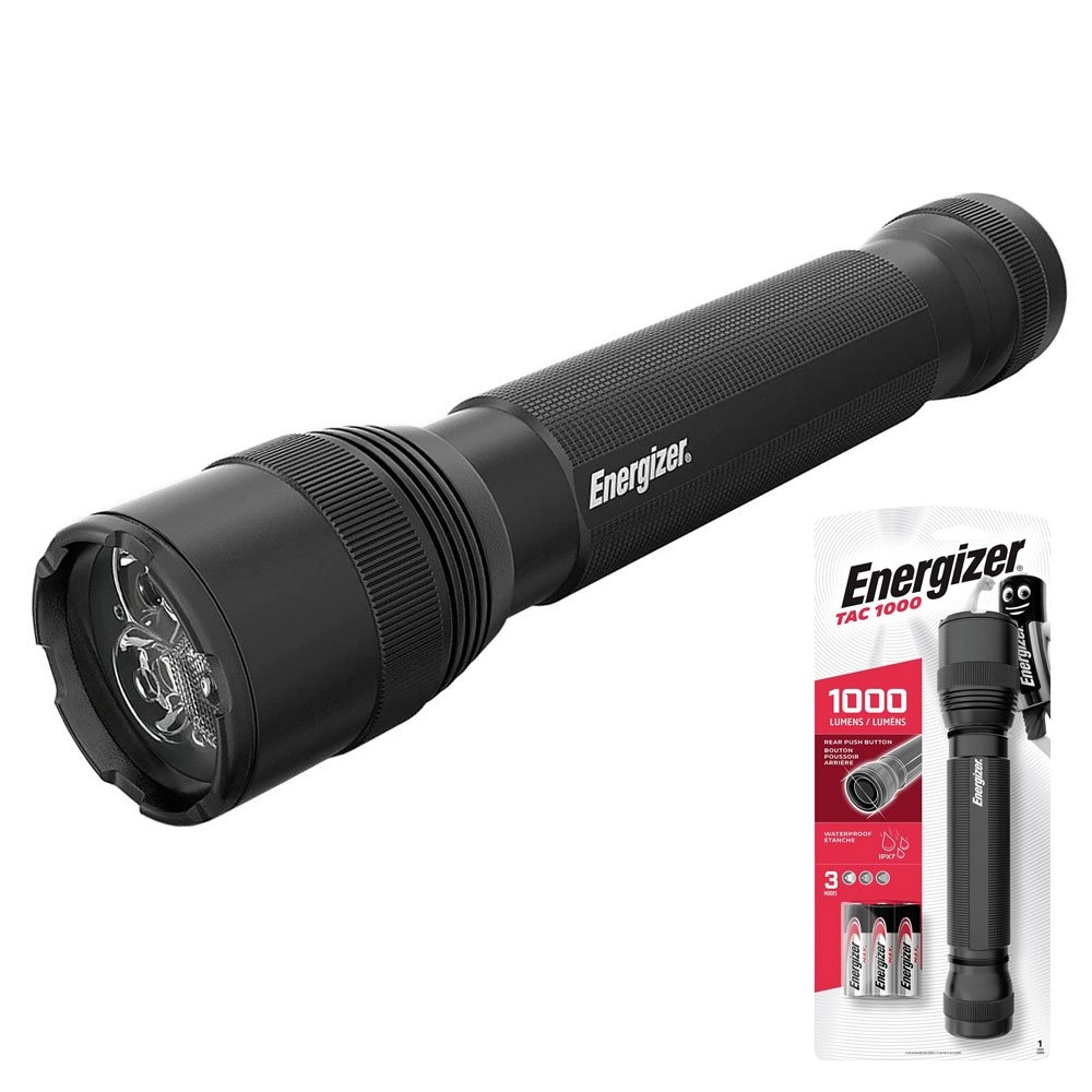 Energizer High-Powered Tactical Aluminium LED Torch 1000 Lumens IPX7 Waterproof