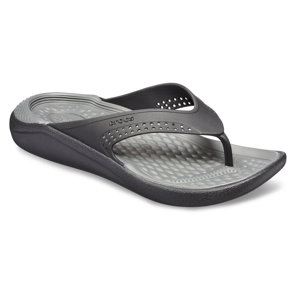 Crocs Literide Flip Jandals Black/Slate Grey Mens US10 / Womens US12