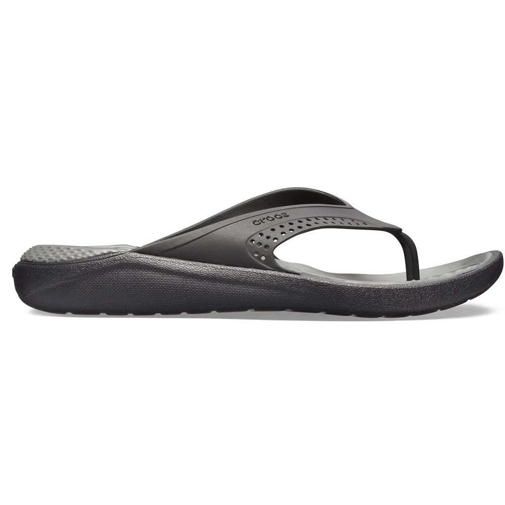 Crocs Literide Flip Jandals Black/Slate Grey Mens US10 / Womens US12