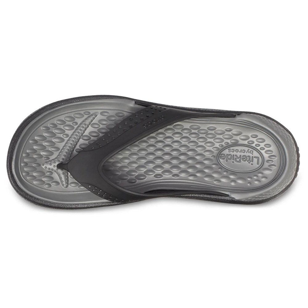 Crocs Literide Flip Jandals Black/Slate Grey Mens US10 / Womens US12
