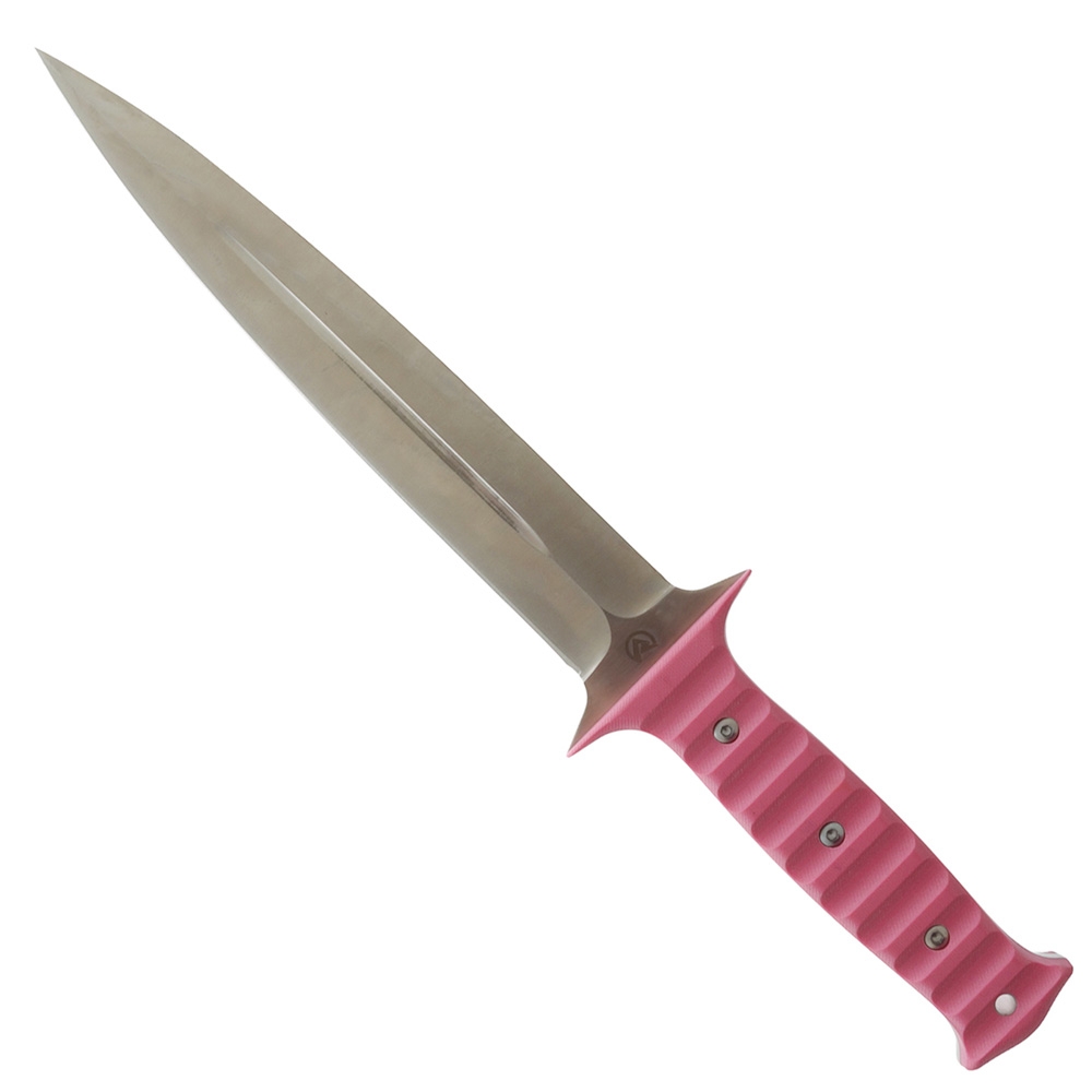 Ridgeline Grunt Pig Sticker Knife Double Edge 24cm Candy Pink