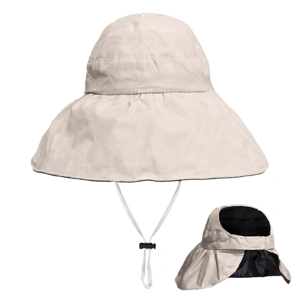 Foldable Fisherman’s Wide Brim Hat Beige