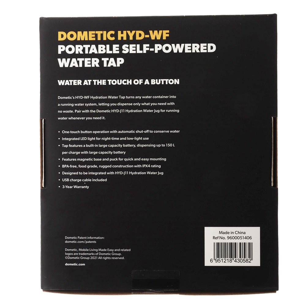 Dometic Portable Electric Water Tap Faucet for Water Container Jerry Cans - Rechargeable