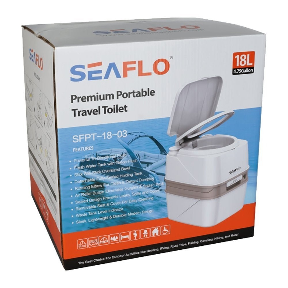 Seaflo Multifunctional Injection Portable Toilet 18L