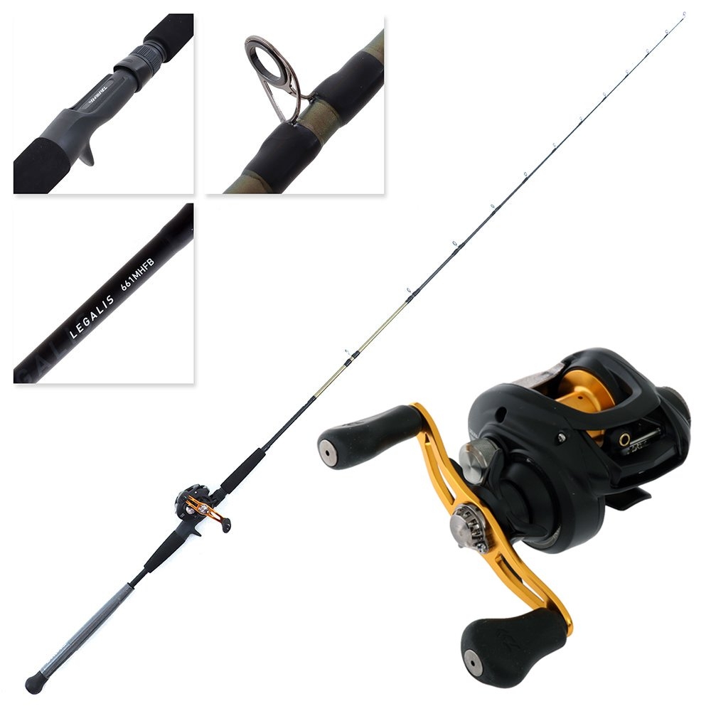 Daiwa Laguna 100 HDA Legalis 661MHFB Slow Jig Baitcaster Combo 6ft 6in 60-150g 1pc