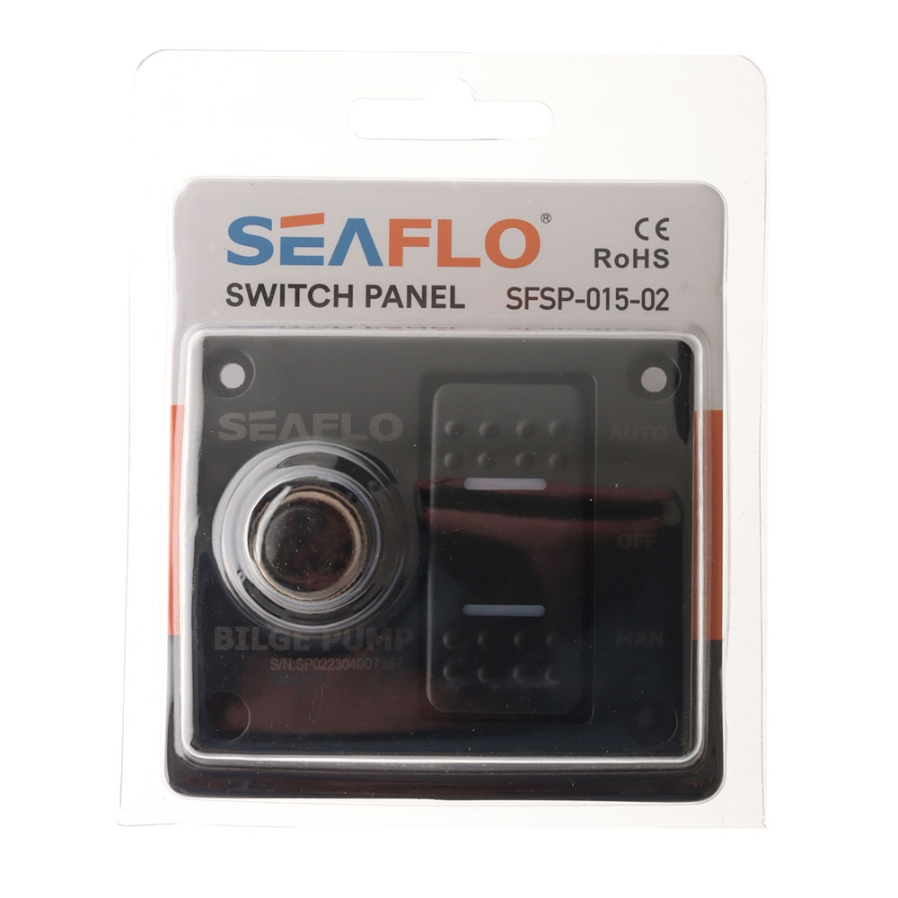 Seaflo 3-Way Bilge Pump Switch Panel 12V/24V 15A